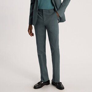 EXPRESS MEN'S - Extra Slim Dusty Teal Stretch Cotton Suit Pant - 36x34 - NWT